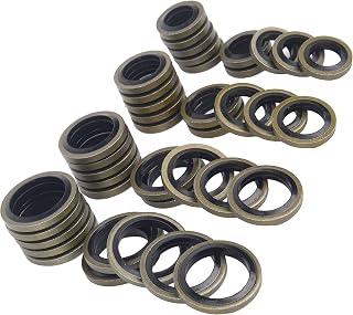 Fuel Sealing Washers Fit for Banjo Bolt 8mm 10mm 12mm 14mm Compatible with Dodge Cummins Fuel System Replace 3918188 4934278 3963983 3963988 (40pcs,Each of 10)