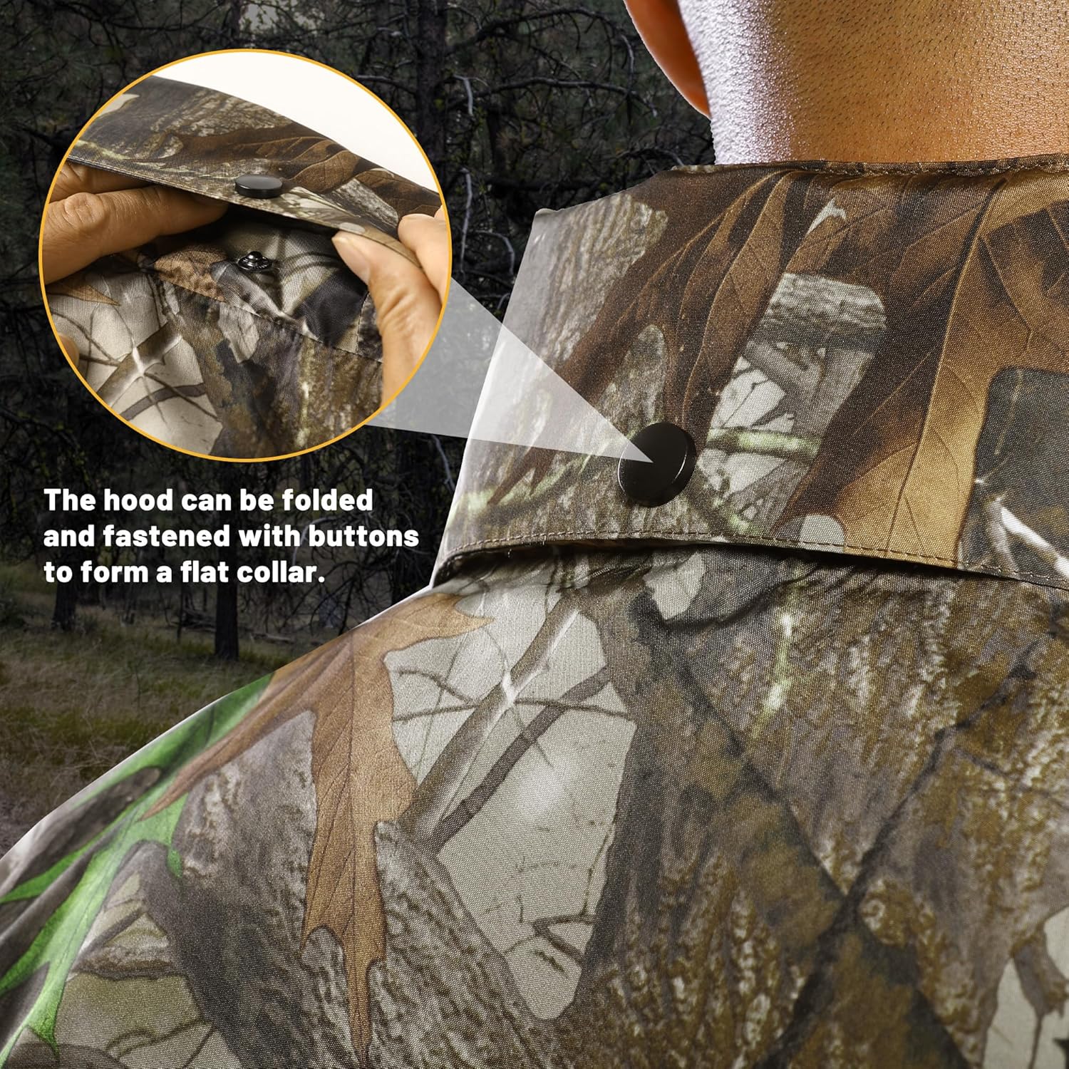 Hunting Rain Suit Jacket and Pants Lightweight Raincoat Waterproof Rainwear For Men - Image 5