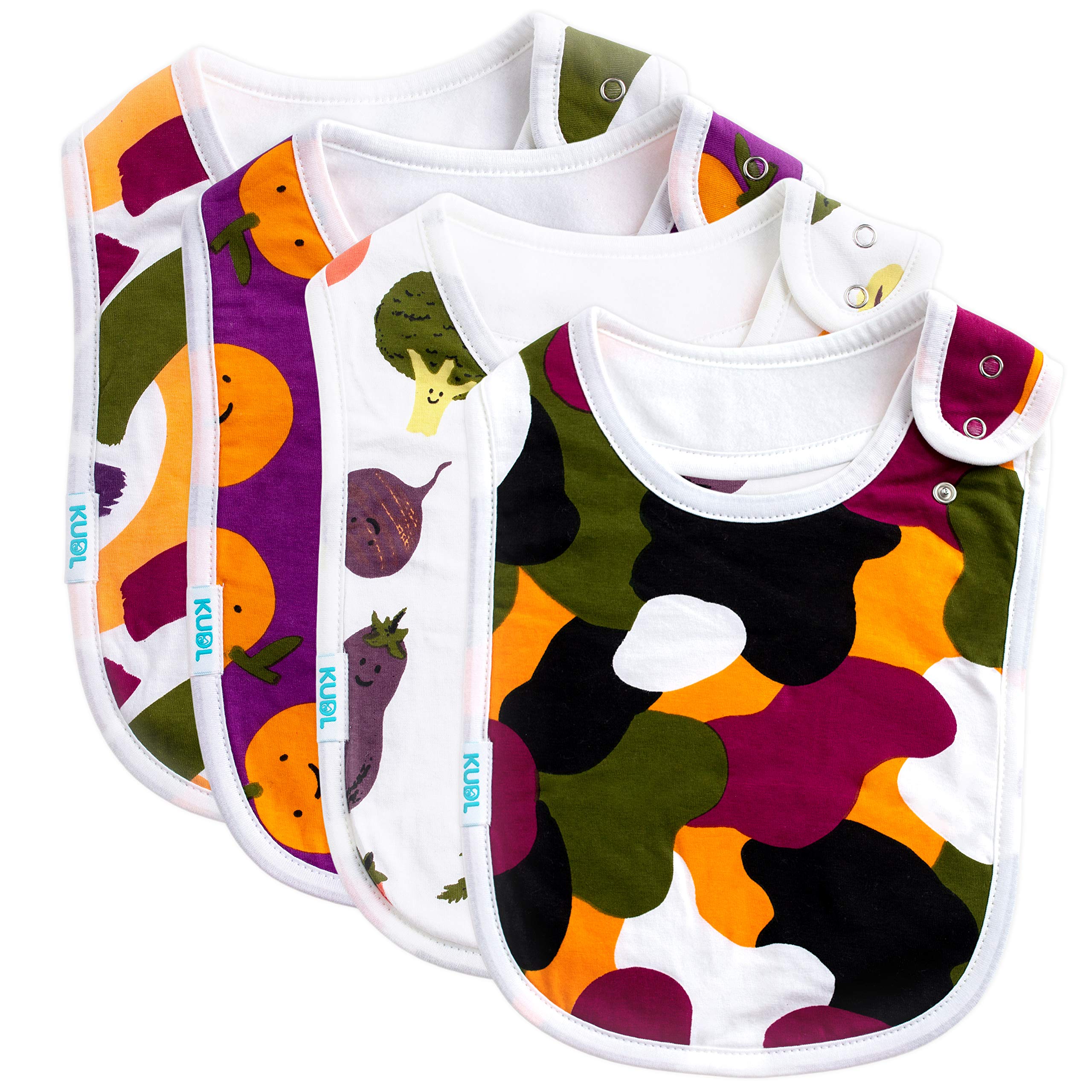 Baby Bib Large Toddler Burpy Absorbent Feeding Reflux Drool Teething Snap Button