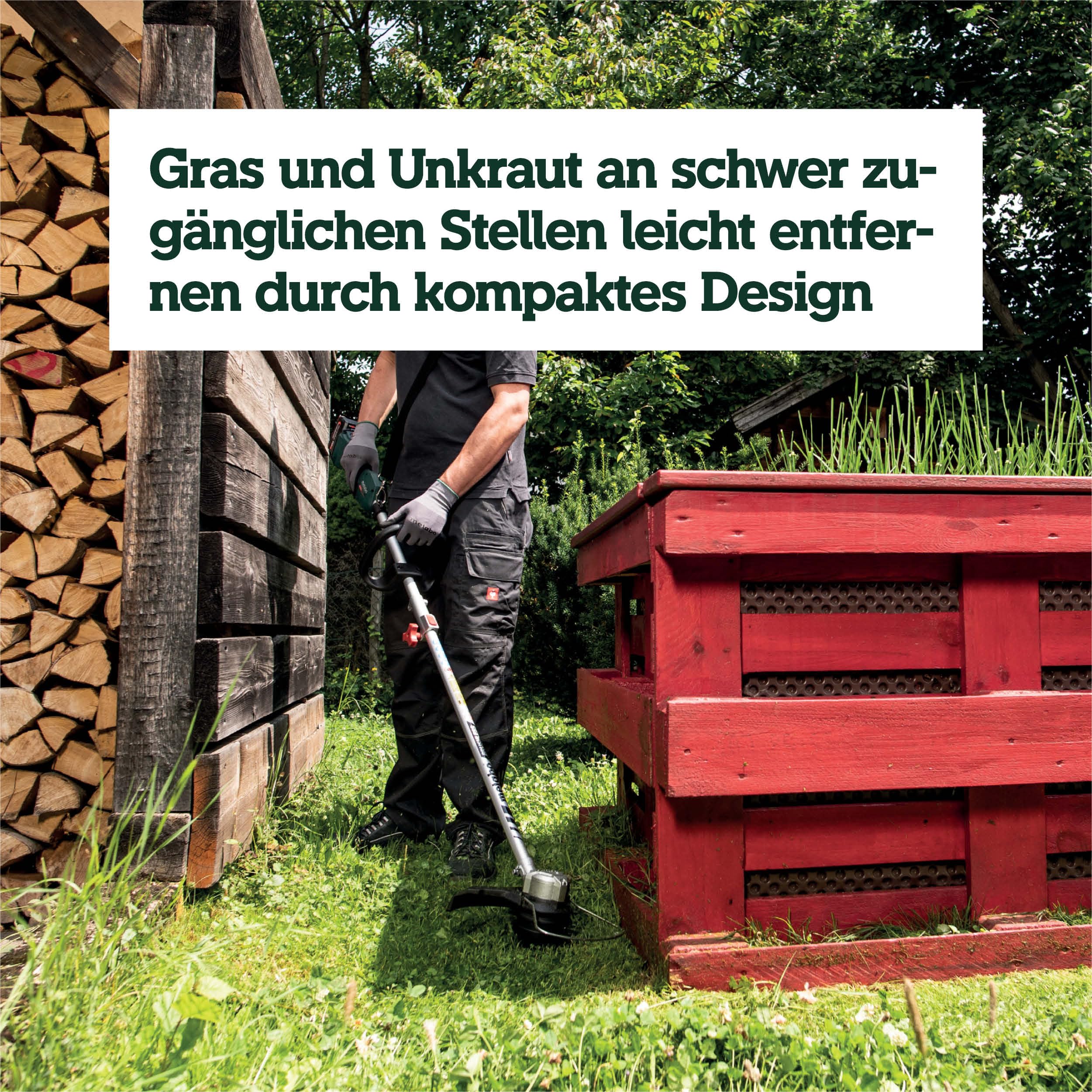 metabo Akku-Rasentrimmer RTD 18 LTX BL 30, Brushless Rasenkantenschneider
