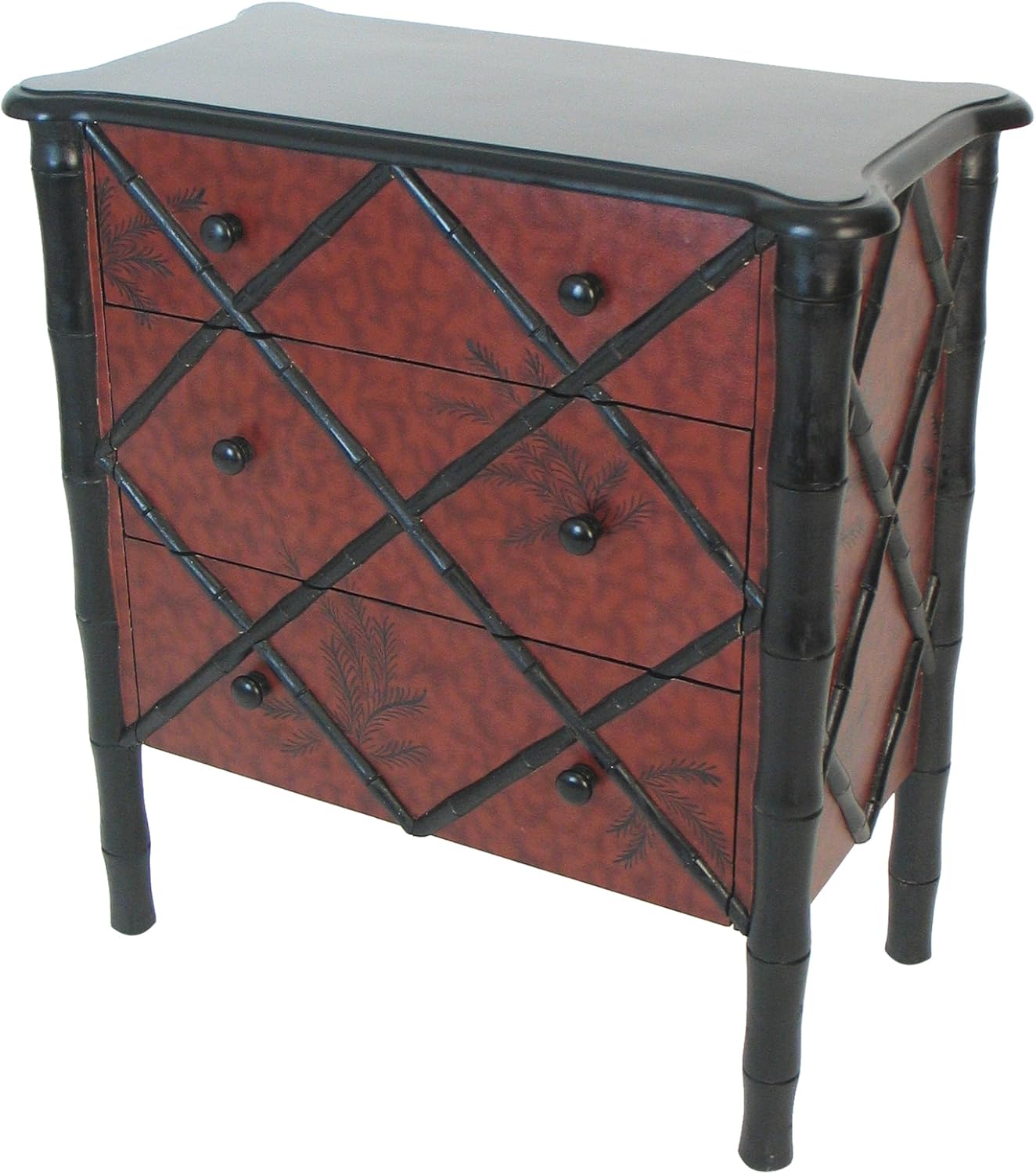 Charleston Leg Chest, Brown/Black Chests Of Drawers