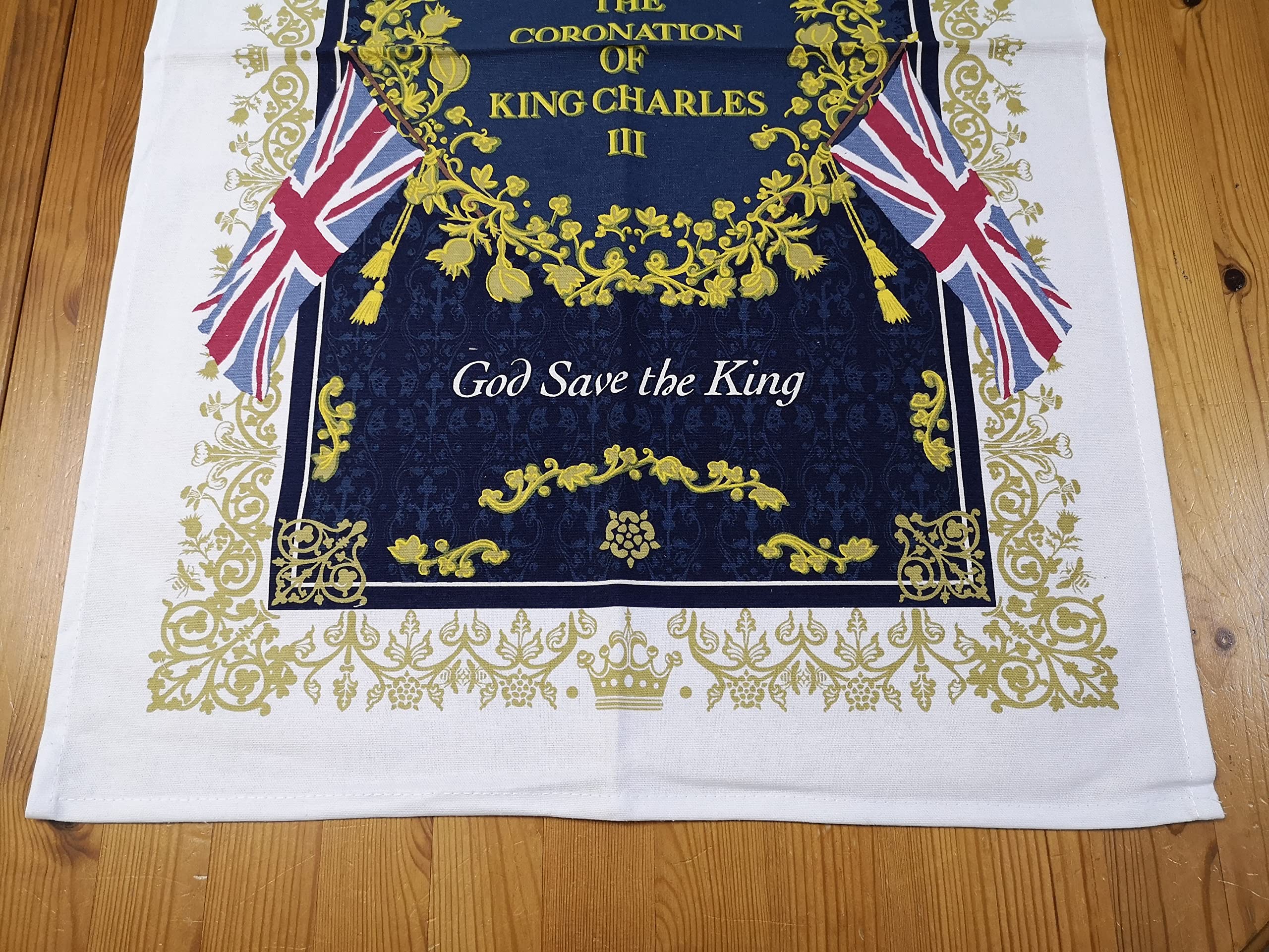 Ulster Weavers - King Charles Coronation - Tea Towel - Special - 74 x 48cm in Navy - Image 4