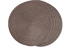 FunWheat Round Brown Placemats for Dining Tables