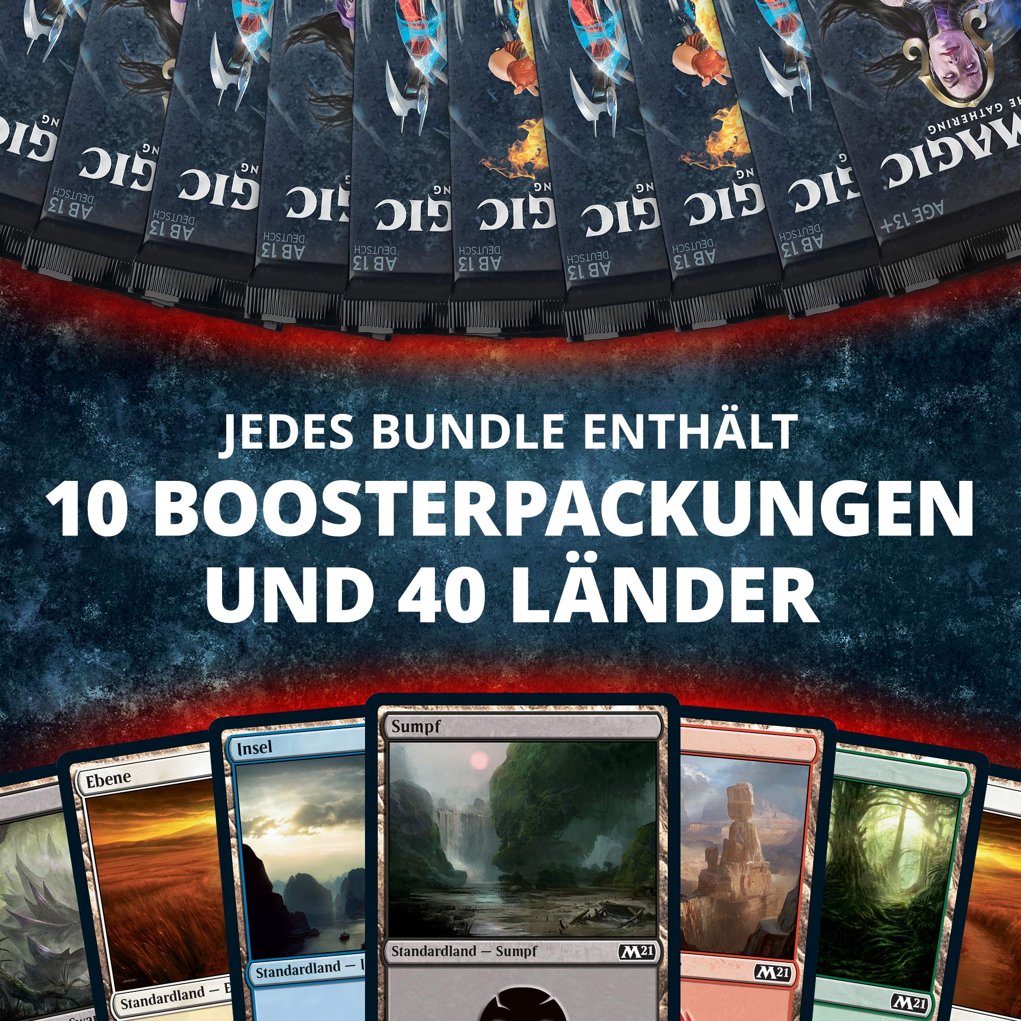 Magic: The Gathering zestaw główny 2021 Bundle 10 opakowań i akcesoriów (wersja niemiecka)