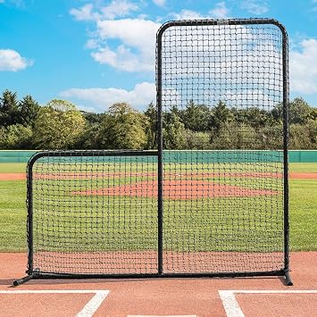 Fortress Regulation L-Screen [7ft x 7ft] | Premium Pitcher Protector Screen | Baseball Practice Equipment
