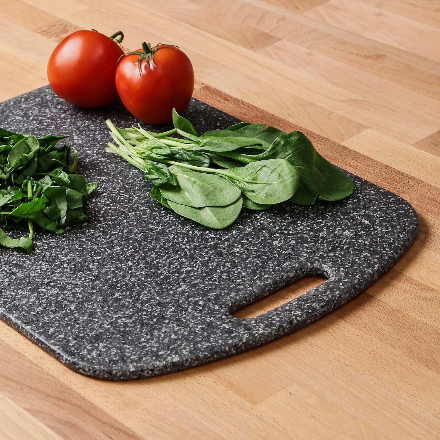 Dexas Decorator House SuperBoard Cutting Board with Rounded Corners, 12 by 16 inches, Heavy Granite