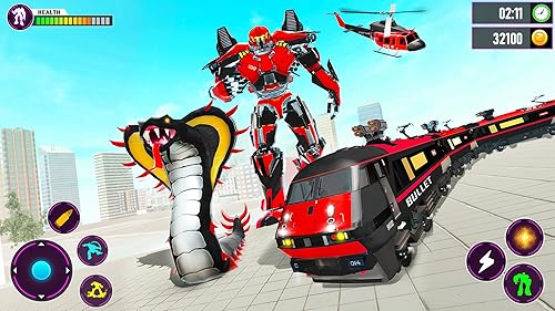 jogo de transformação de carro robô cobra: ataque de batalha de cidade robô anaconda