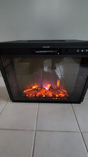 Amazon.com: COSTWAY 26-Inch Electric Fireplace Inserts, 750W/1500W Wall  Recessed and Freestanding Fireplace with Remote Control, 2 Flame Colors, 4  Brightness Settings, 5H Timer, Fireplace Heater for Indoor Use : Home u0026  Kitchen