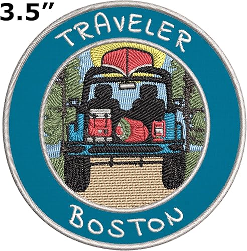 Miniatura 8 de Parche bordado de Boston de alta calidad para planchar o coser, insignia decorativa, emblema de recuerdo de vacaciones, equipo de viaje, ropa,