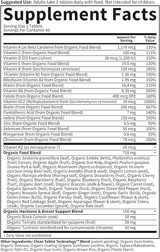 Miniatura 6 de Garden of Life My Kind Organics tabletas de multivitaminas para mujeres de más de 40 658010117784 120 1 1