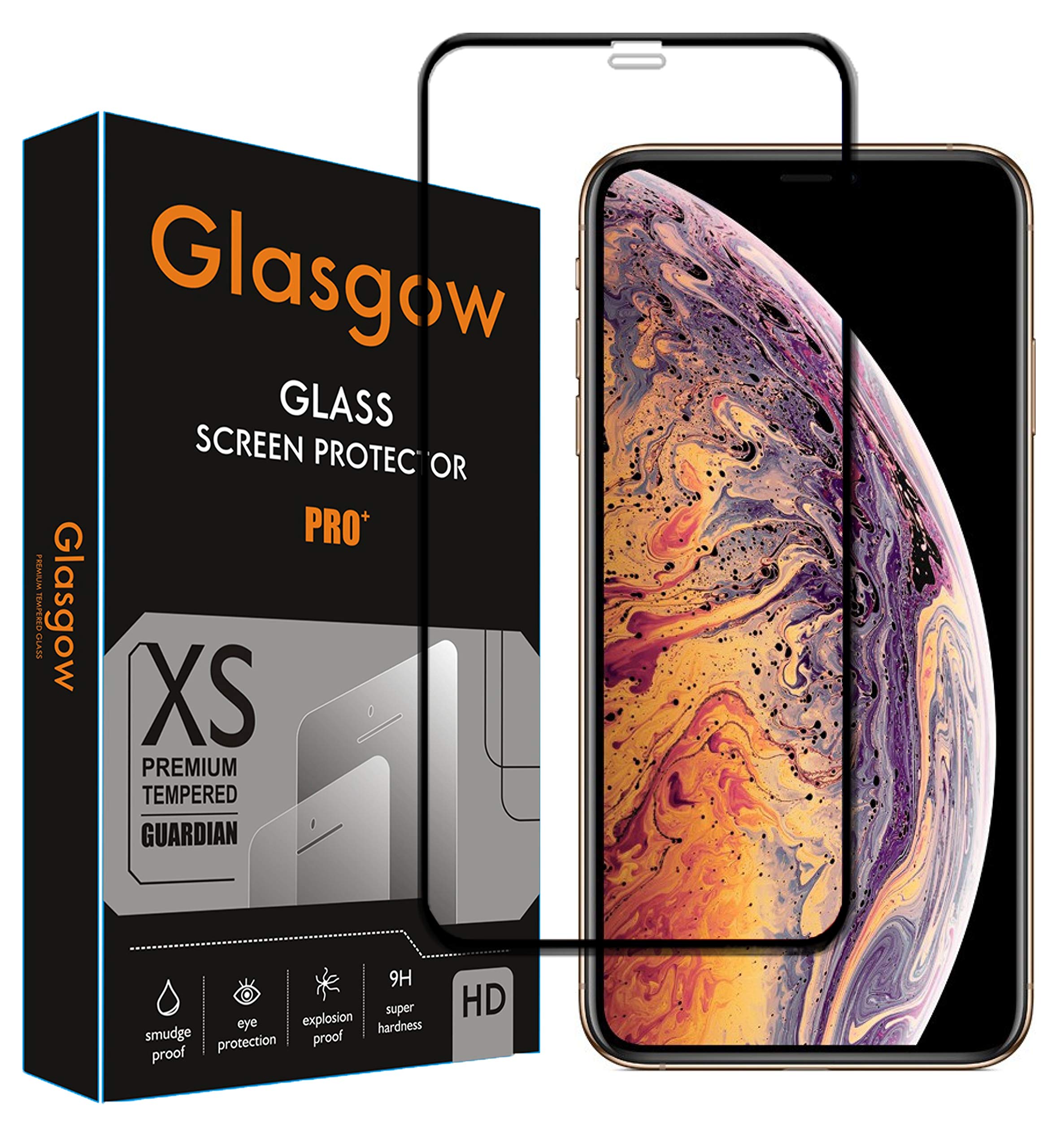 Glasgow Premium Edge to Edge Tempered Glass Screen Protector for Apple iPhone XR [flexible] [Gorilla] Bubble Free Installation [Screatch proof] [Guard] - Black (B07WPVVL63) Amazon Price History, Amazon Price Tracker