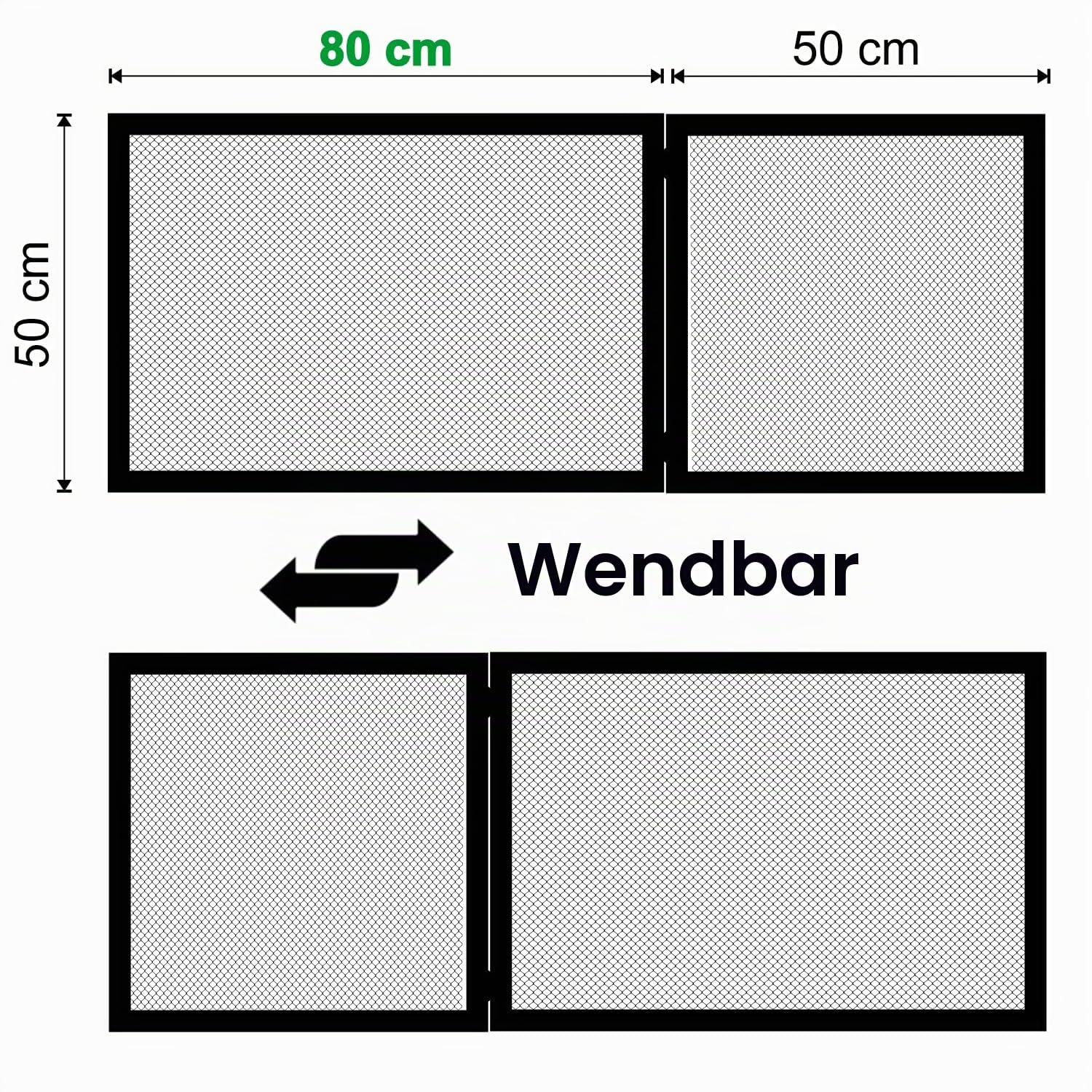 Funkenschutzgitter mit Gittergeflecht, Funkenschutz 80×50×50 – Modell Dolomite, Reversibler Feuerschirm aus Schmiedeeisen – Eleganter Eckkaminschutz