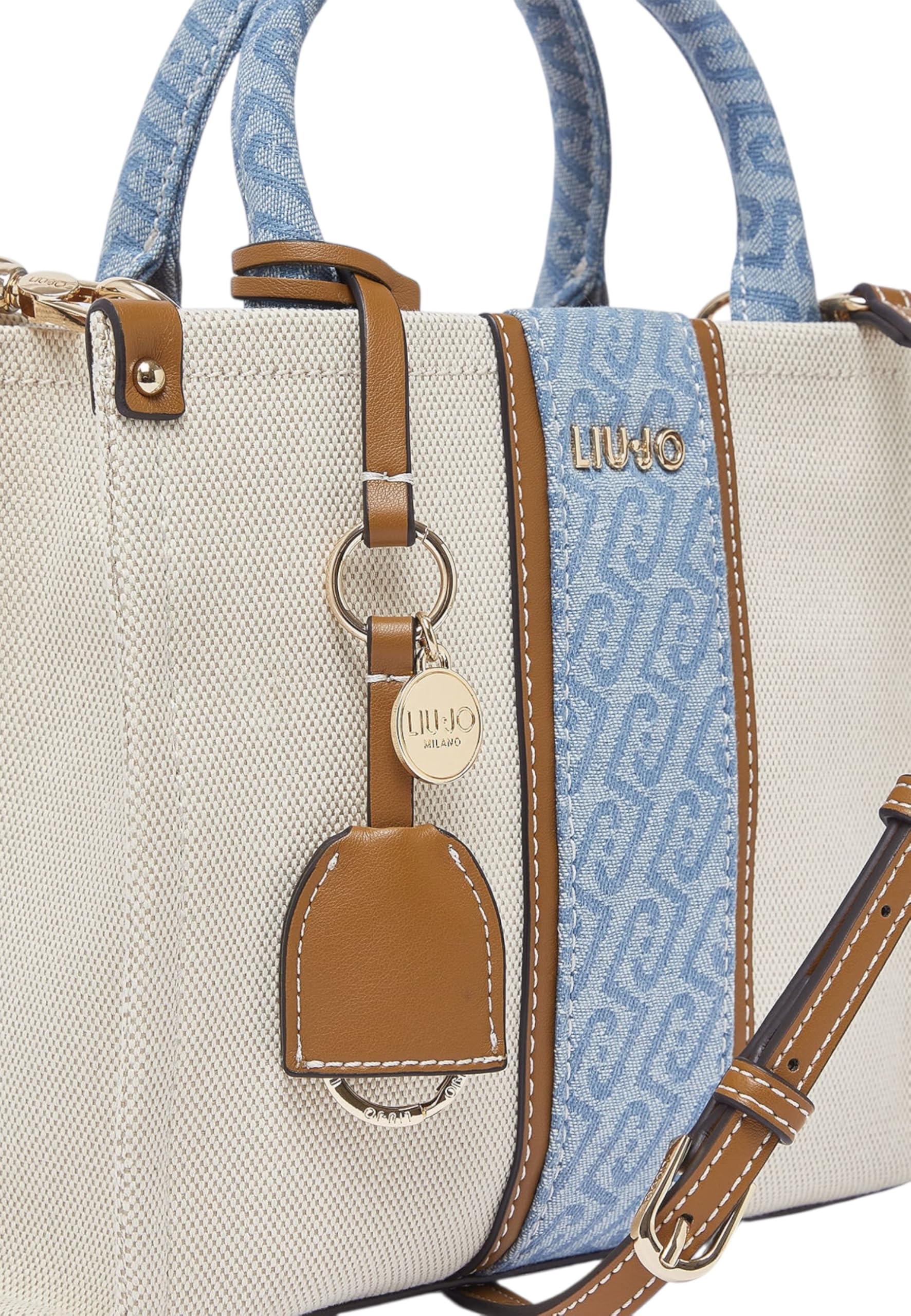 Liu Jo borsetta borsa a tracolla Ridhi Tote Bag Neutro/Denim avorio