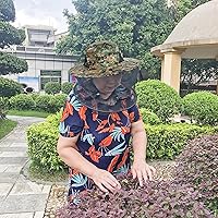 Vista 8 de Sucrain Paquete de 2 sombreros de red de mosquitos, sombrero de sol, sombrero de jardín con malla de red oculta para jardinería al aire libre