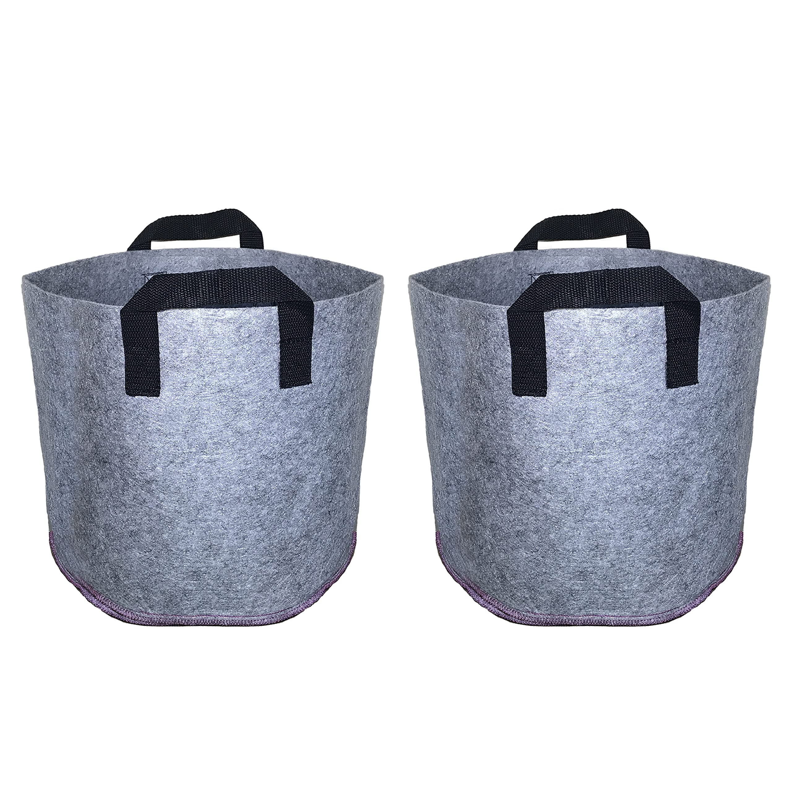 2-Pack 3 Gallon Dream Terrace Grow Bags with Handles Garden Fabric Pot Planting Container for Potato, Vegatable, and Desktop Plants. (Grey)