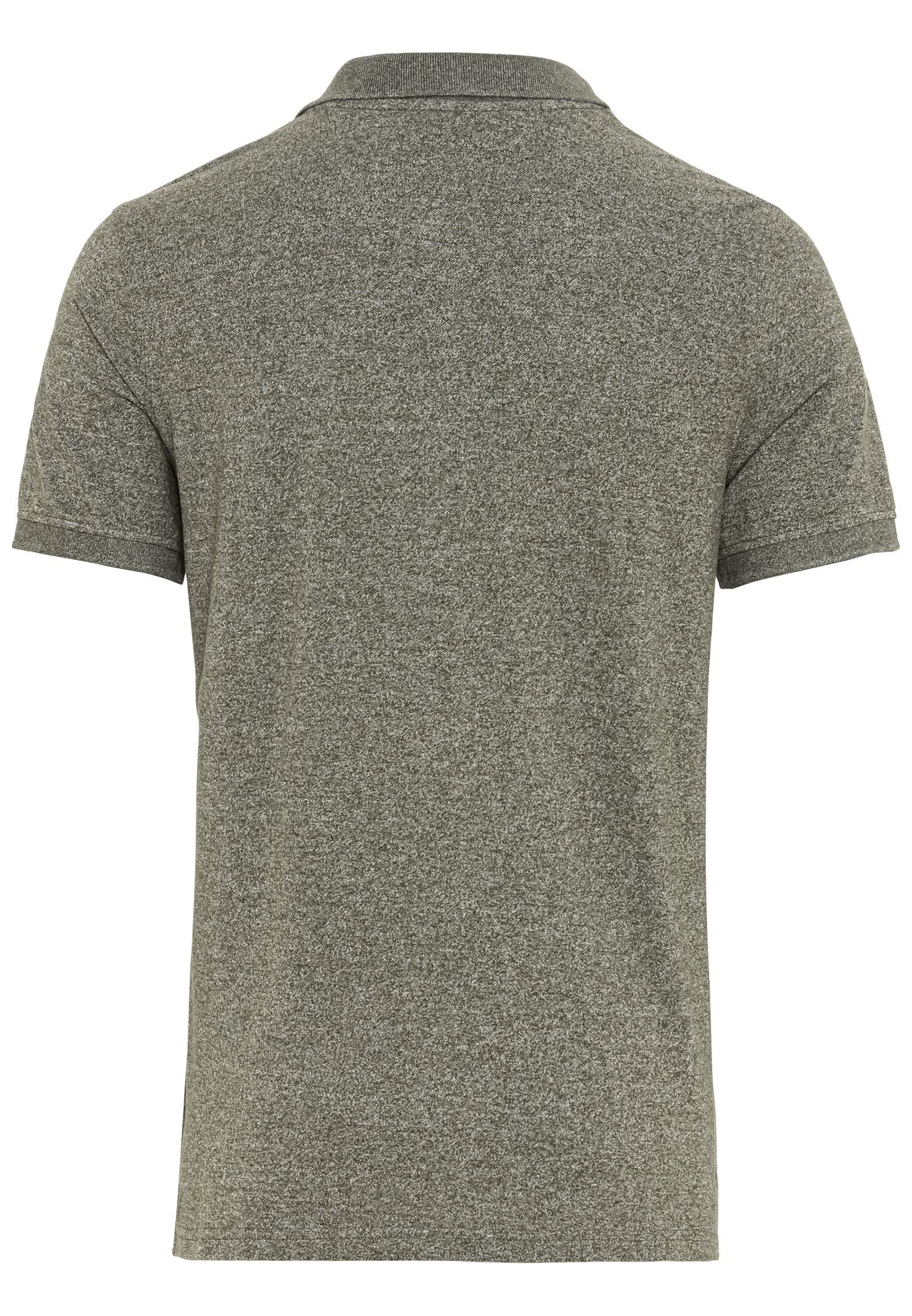 camel active Herren Kurzarm Poloshirt Regular Fit | Basic Poloshirt aus nachhaltigem Baumwollmix in Grau Blau Dunkelgrau und Grün