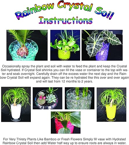 Miniatura 5 de Cuentas de agua de grado B de 2 x 1 libra, mezcla de bolsas con tierra, polímero súper absorbente de grado B que no mantiene la forma, así como de