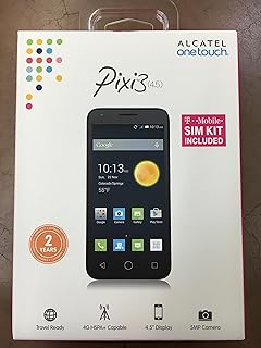 Alcatel One Touch Pixi 3 Prepaid LTE Smartphone for T-Mobile - Black