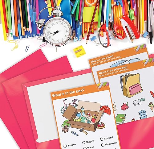 Miniatura 3 de Better Office Products Carpetas de papel rosa intenso laminado brillante de 2 bolsillos, tamaño carta, paquete de 25 carteras de papel rosa intenso,