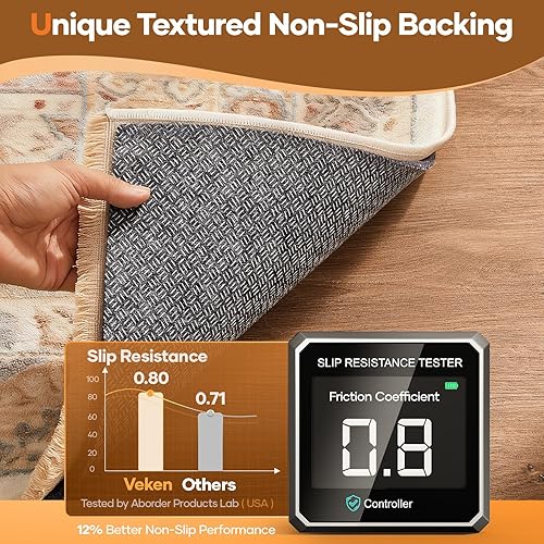 Miniatura 3 de Veken - Almohadilla antideslizante acolchada para tapetes de 6 x 9 pies, con respaldo de fieltro y silicona, forro de alfombra de 14 de pulgada para