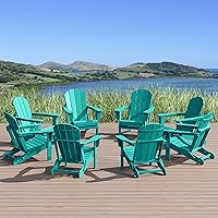 Vista 168 de WestinTrends Malibu - Juego de 2 sillas Adirondack plegables de polietileno para exteriores, color lima