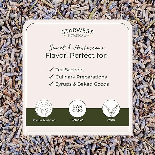 Miniatura 3 de Flores secas de lavanda orgánicas Starwest Botanicals, calidad superior, ZQB-6962, 1, 1