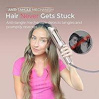 Vista 6 de Rizador Automático Rotativo Mejorado - TYMO CurlPro Plus Varilla de Rizado de Barril Largo para Cabello Largo, Rizador de Pelo Cerámico para Dorado