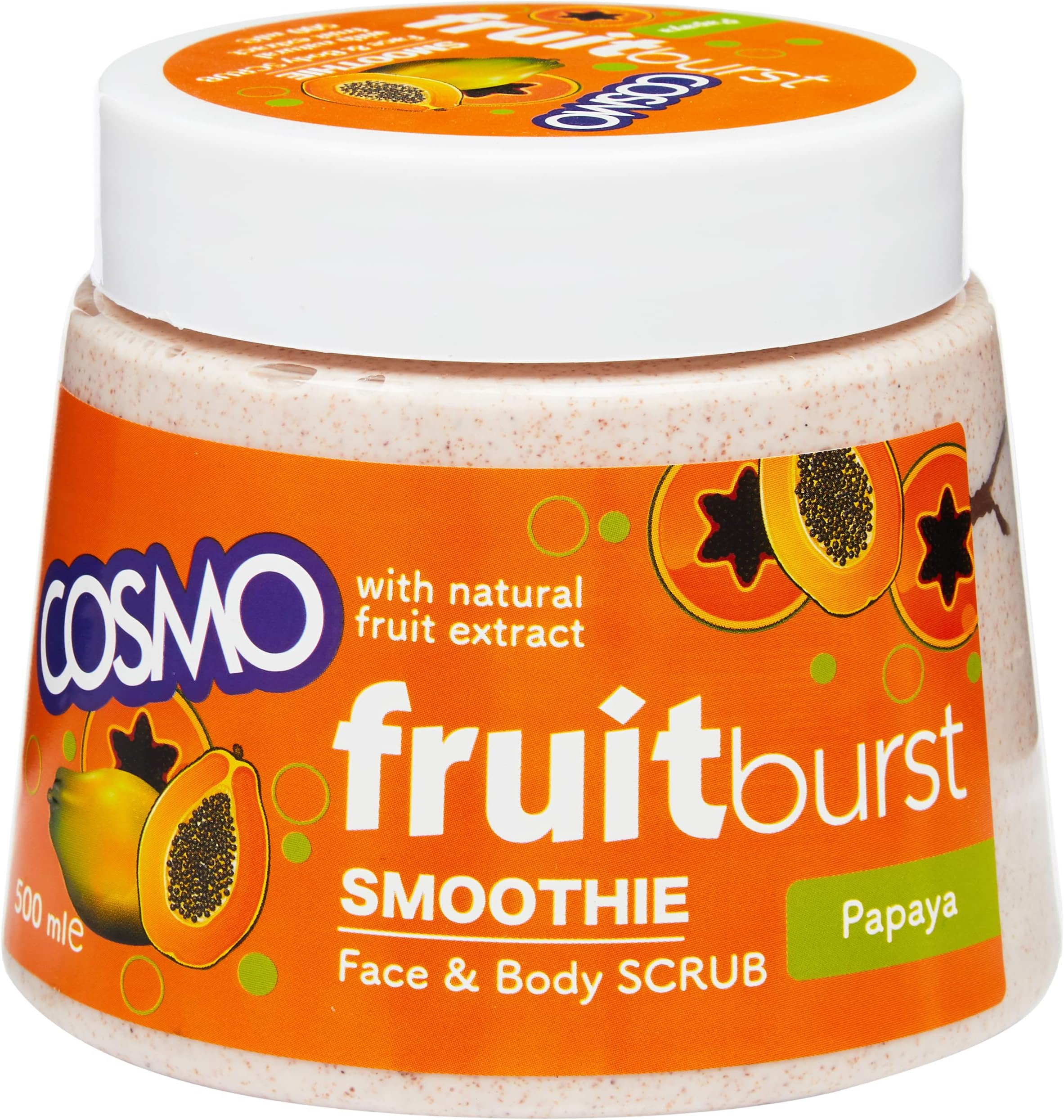 cosmo cosmetics Fruitburst Papaya Body Scrub, 500 ml