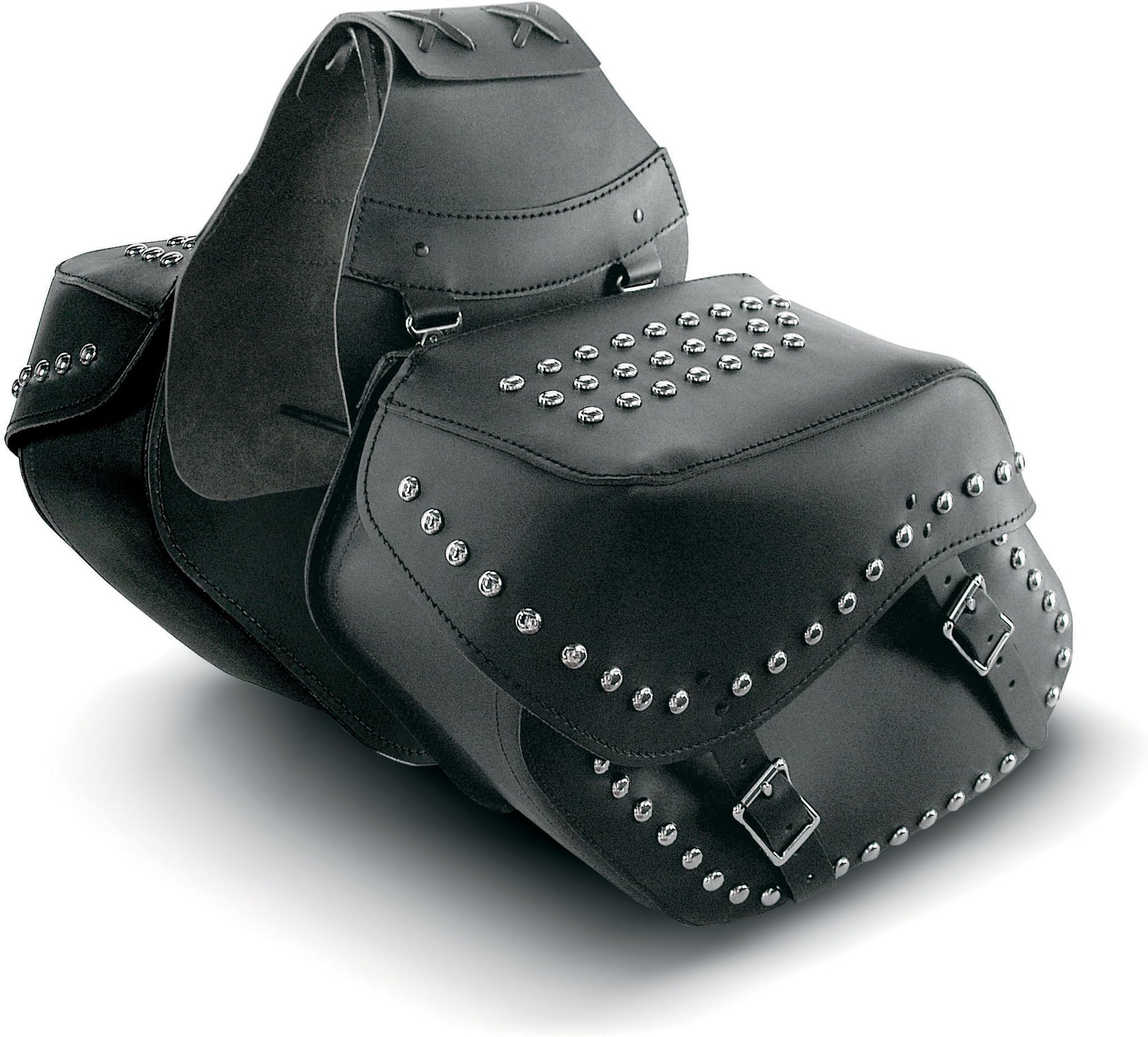 Carroll Leather 7199 Black Slant Saddlebag