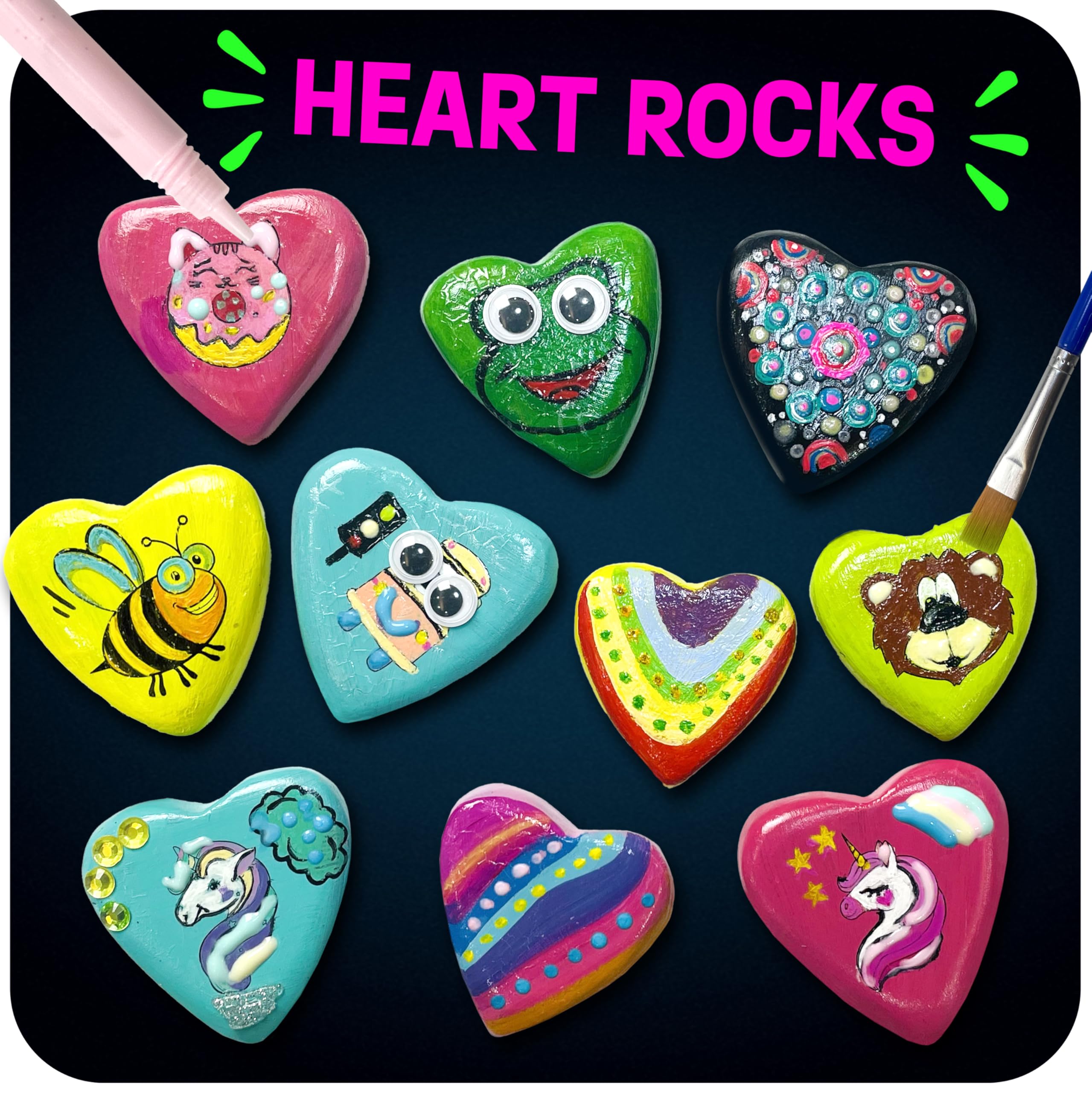 Glow in the Dark Rock Painting Kit for Kids -2