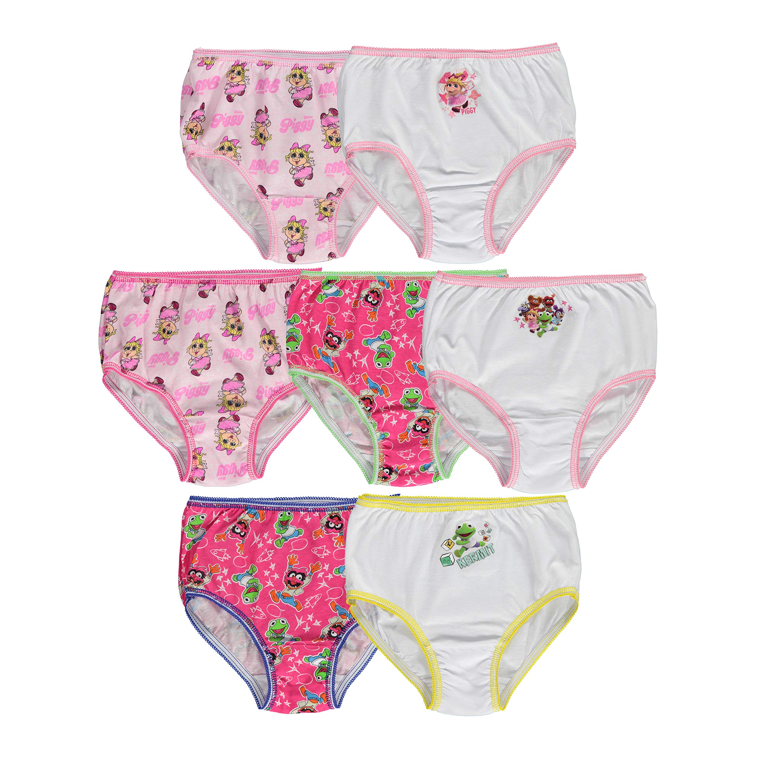 Muppet Babies Girls 7-Pack Underwear Briefs Toddler Little Kid Infant Baby Piggy Kermit Animal Gonzo 18M Multicoloured