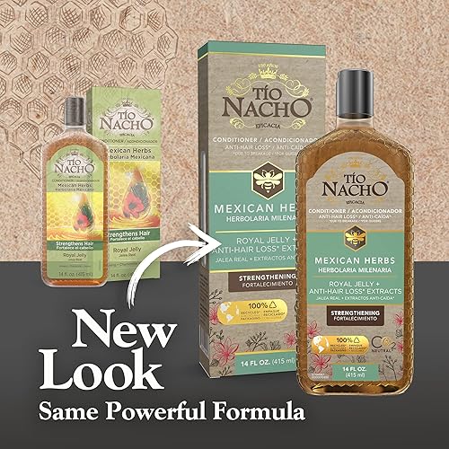 Miniatura 2 de Tio Nacho Acondicionador fortalecedor de cabello de hierbas mexicanas con jalea real 14 onzas el empaque puede variar