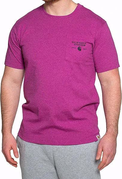 Carhartt Mens Relaxed Fit Heavyweight Short-Sleeve Pocket Logo Graphic T-Shirt