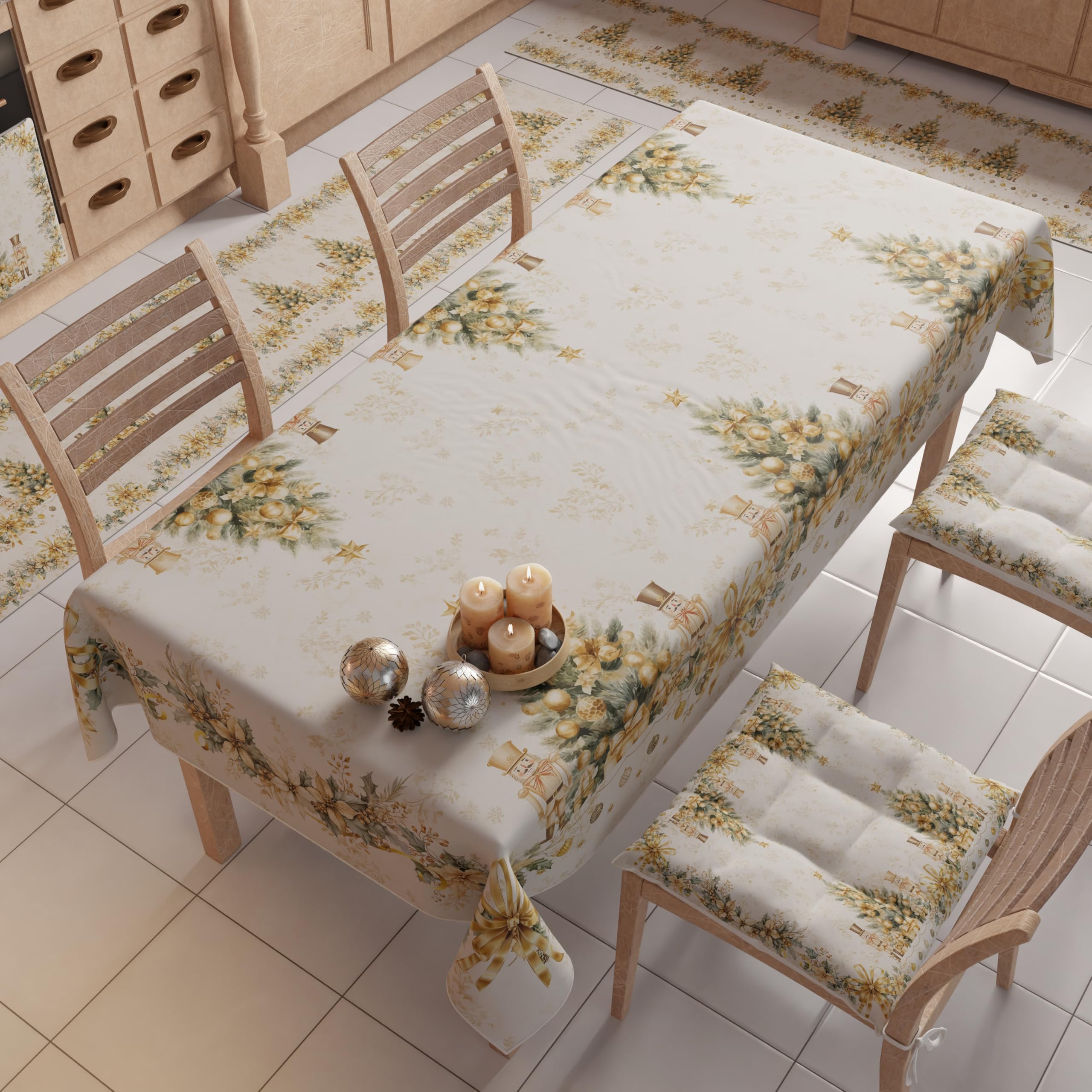 PETTI Artigiani Italiani Stain-Resistant Tablecloth Christmas - Image 3
