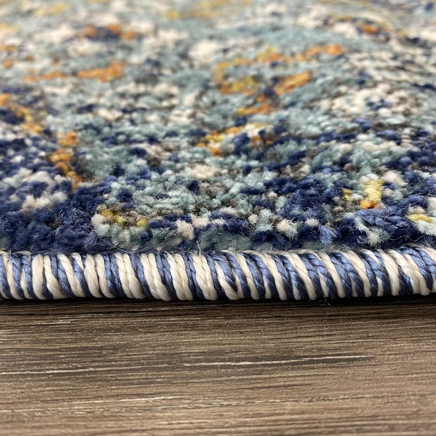 Luxe Weavers 4620 Marine 2x3 Distressed Floral Area Rug