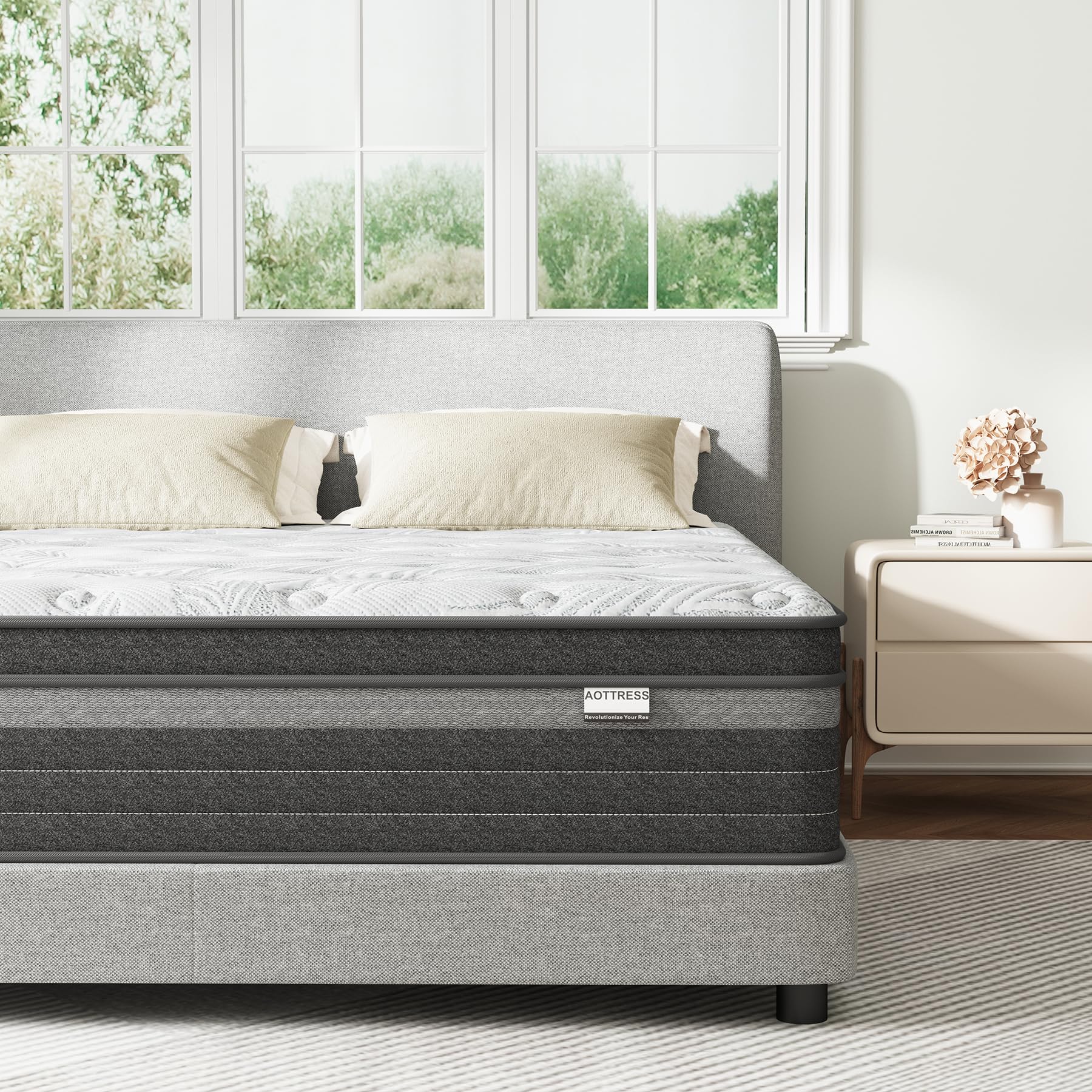 Full Mattress, Full Size Bed Mattres in a Box 12 Inch for Pressure Relief, Medium Firm Feel, Fiberglass Free Mattress CertiPUR-US