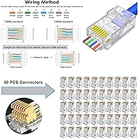 Vista 5 de TAIWAIN - Herramienta pelacables de red de crimpado CAT5, crimpadora RJ45 para RJ12/RJ45 6P/8P, juego de cortadores de crimpado de cables CAT6
