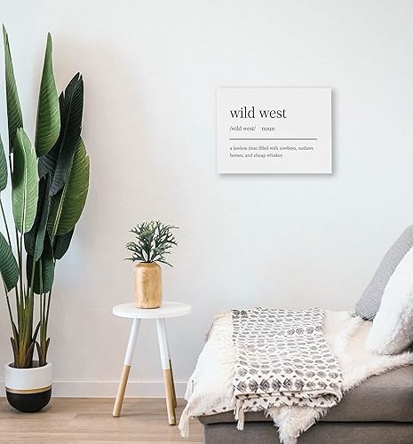 Miniatura 3 de Lienzo enmarcado de definición del salvaje oeste, decoración de pared de 14 x 11 pulgadas, pintura de impresión de vaquero occidental de granja,