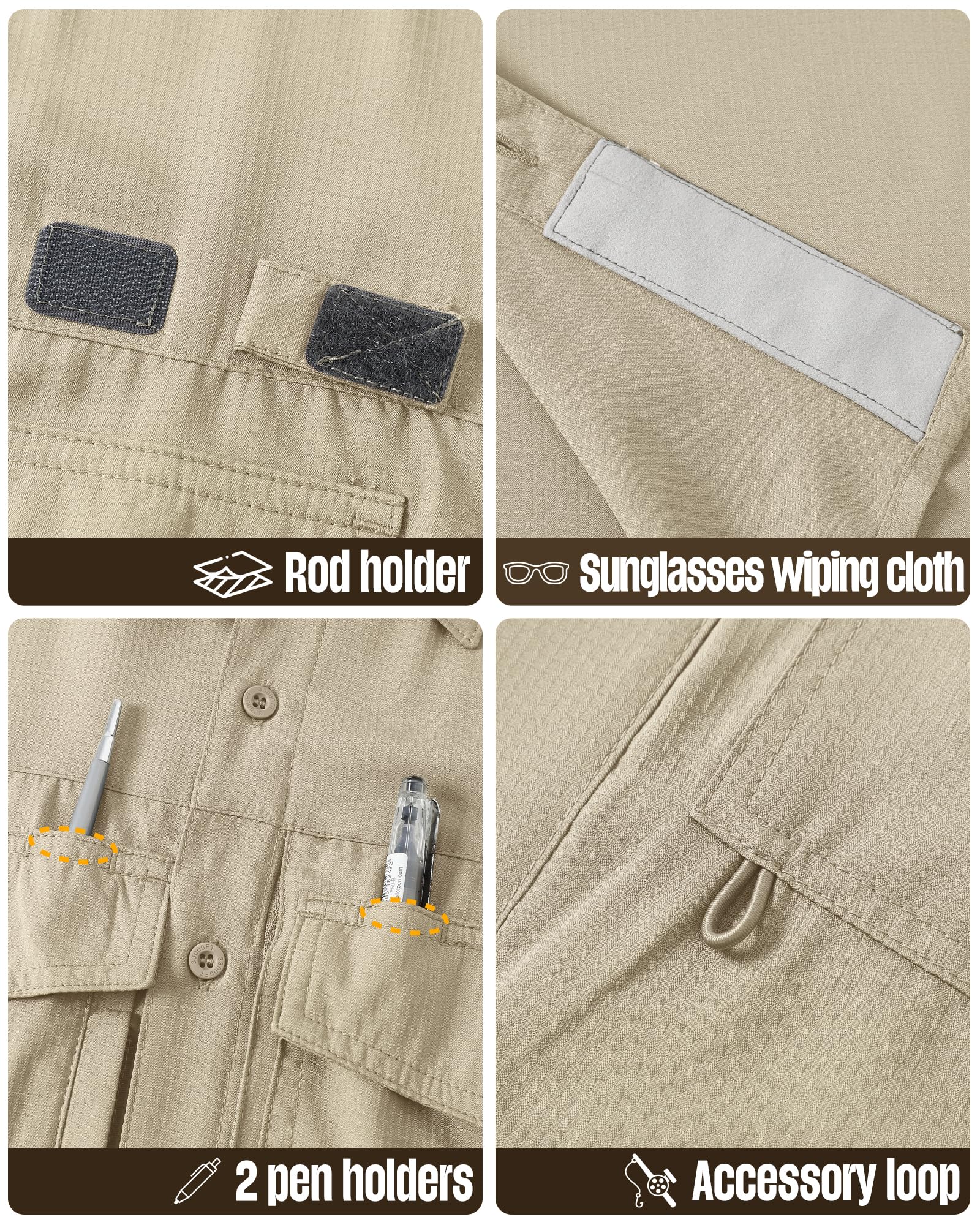 33,000ft Camisa al aire libre para hombre, manga corta, camiseta funcional de secado rápido, camisa casual para trekking, senderismo, pesca, safari golf