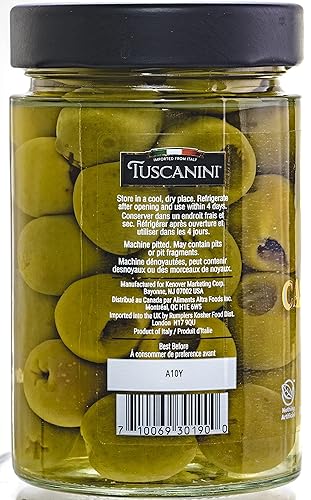 Miniatura 2 de Tuscanini Aceitunas verdes castelvetrano italianas prémium sin hueso, 10.9 onzas, sabor suave y suave, importadas de Italia