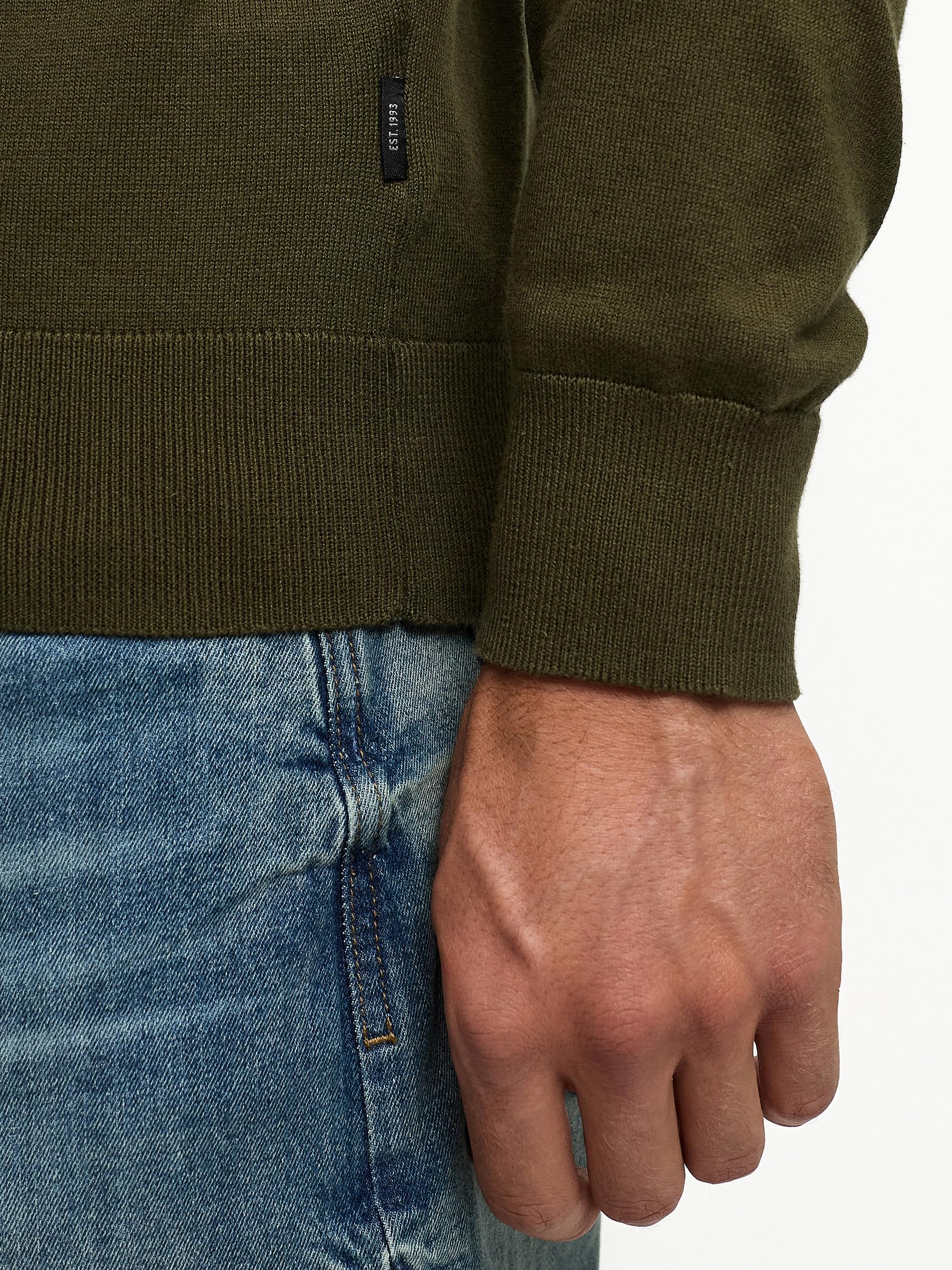 Indicode Herren INKalpo Feinstrick-Pullover mit Rundhals-Ausschnitt