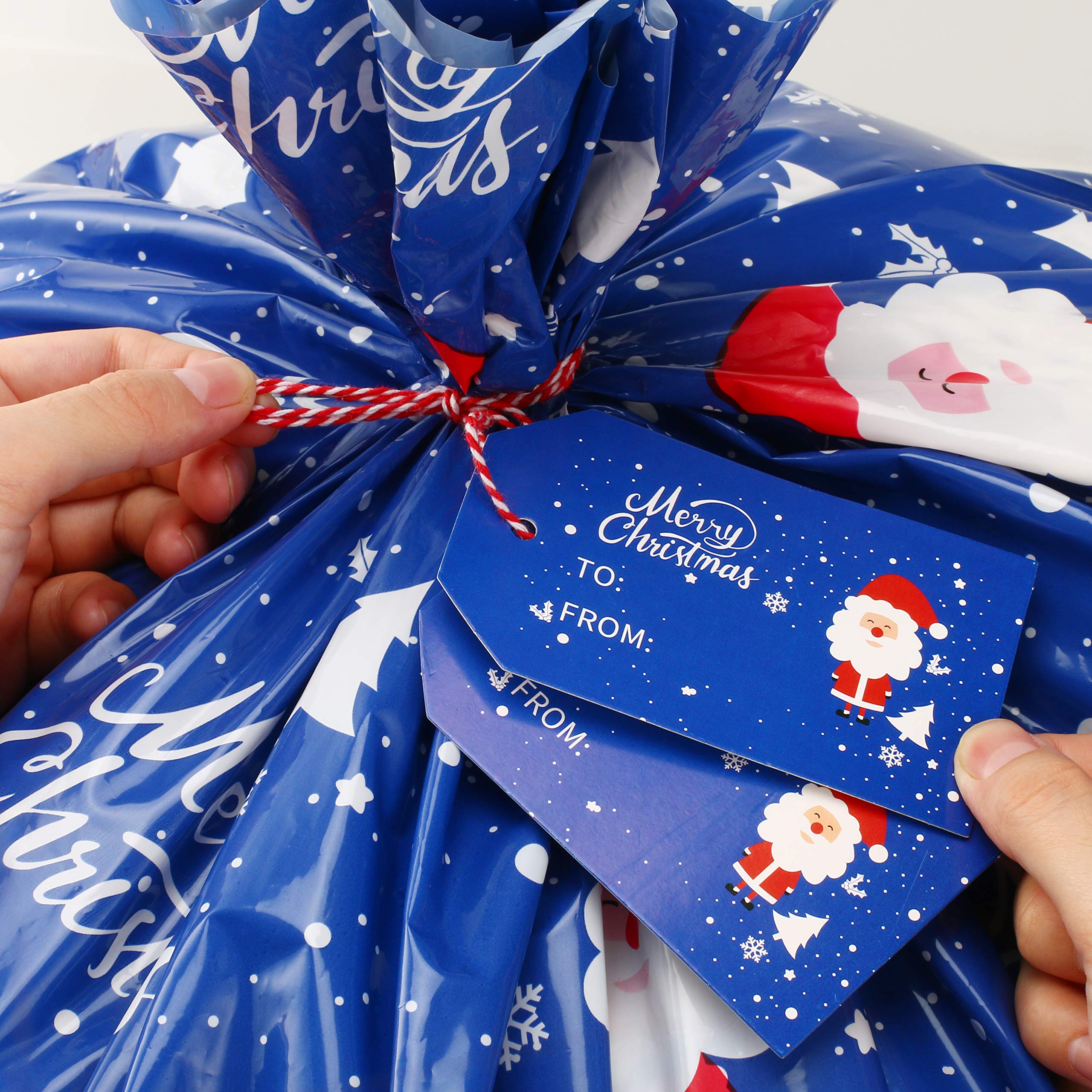 Tashiele Giant Christmas Gift Bags - 36x27 Inch Santa Sacks For Presents, Toys & Holiday Decor