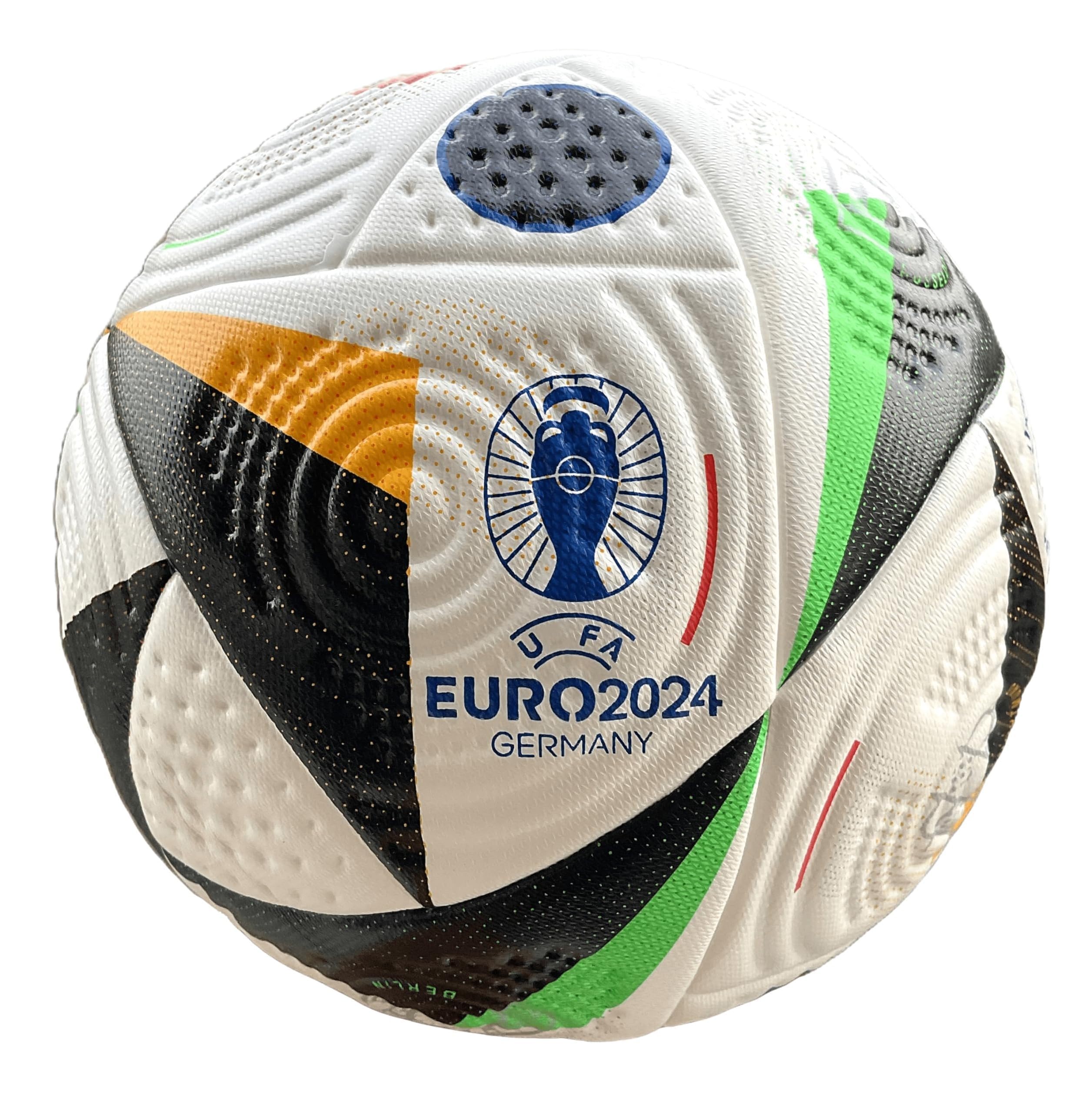 PlayWaveFootball Soccer Ball | Euro 2024 Ball | With Air | Thermal Bonded | Euro 2024| Size 5