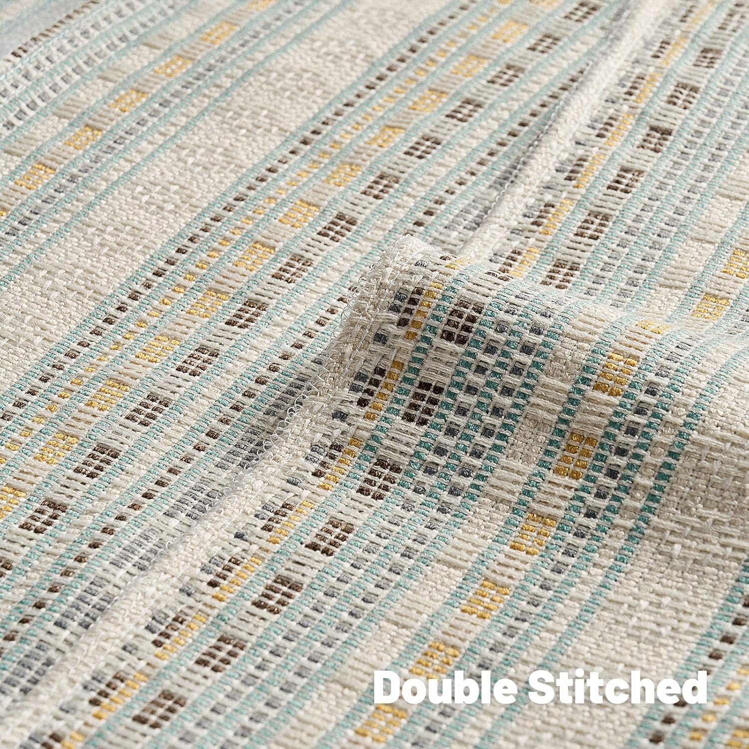 FUTEI Yellow Grey Decorative Throw Pillow Covers 18x18 Inch Set of 2,Soft Cozy Chenille Jacquard Textured Cushion Case,Boho Home Decor for Couch Bed Living Room - Image 4