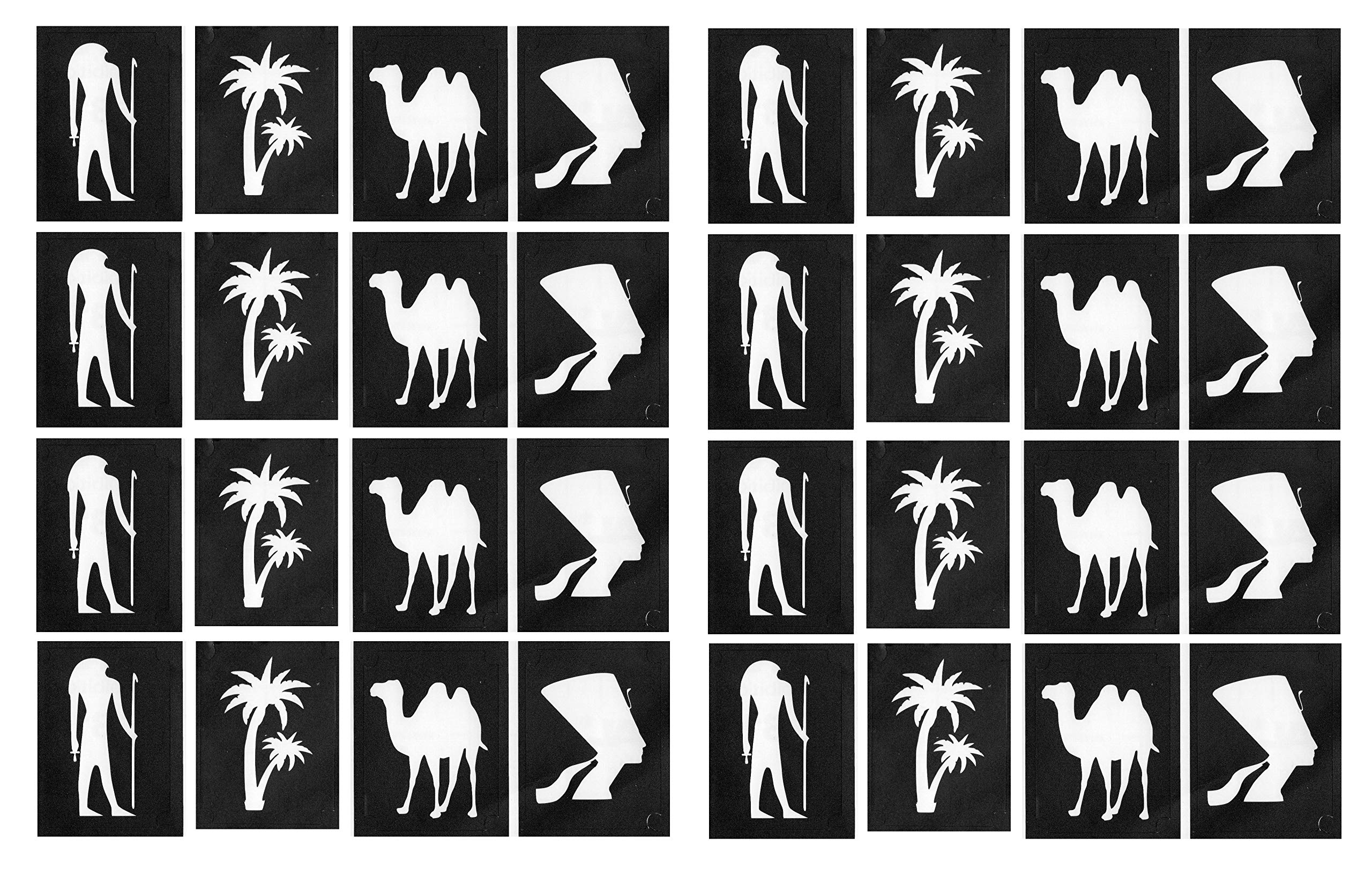 Egypt Collection (32 Tattoo Glitter Airbrush Stencil Egypt)