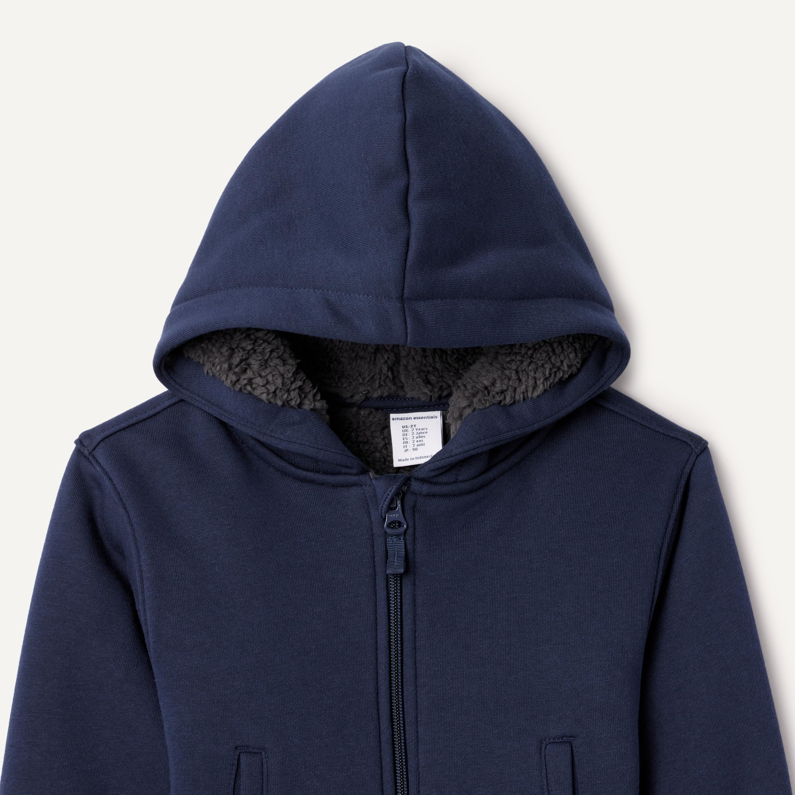 Amazon Essentials Bambini e Ragazzi Felpa con Cappuccio Sherpa Foderata