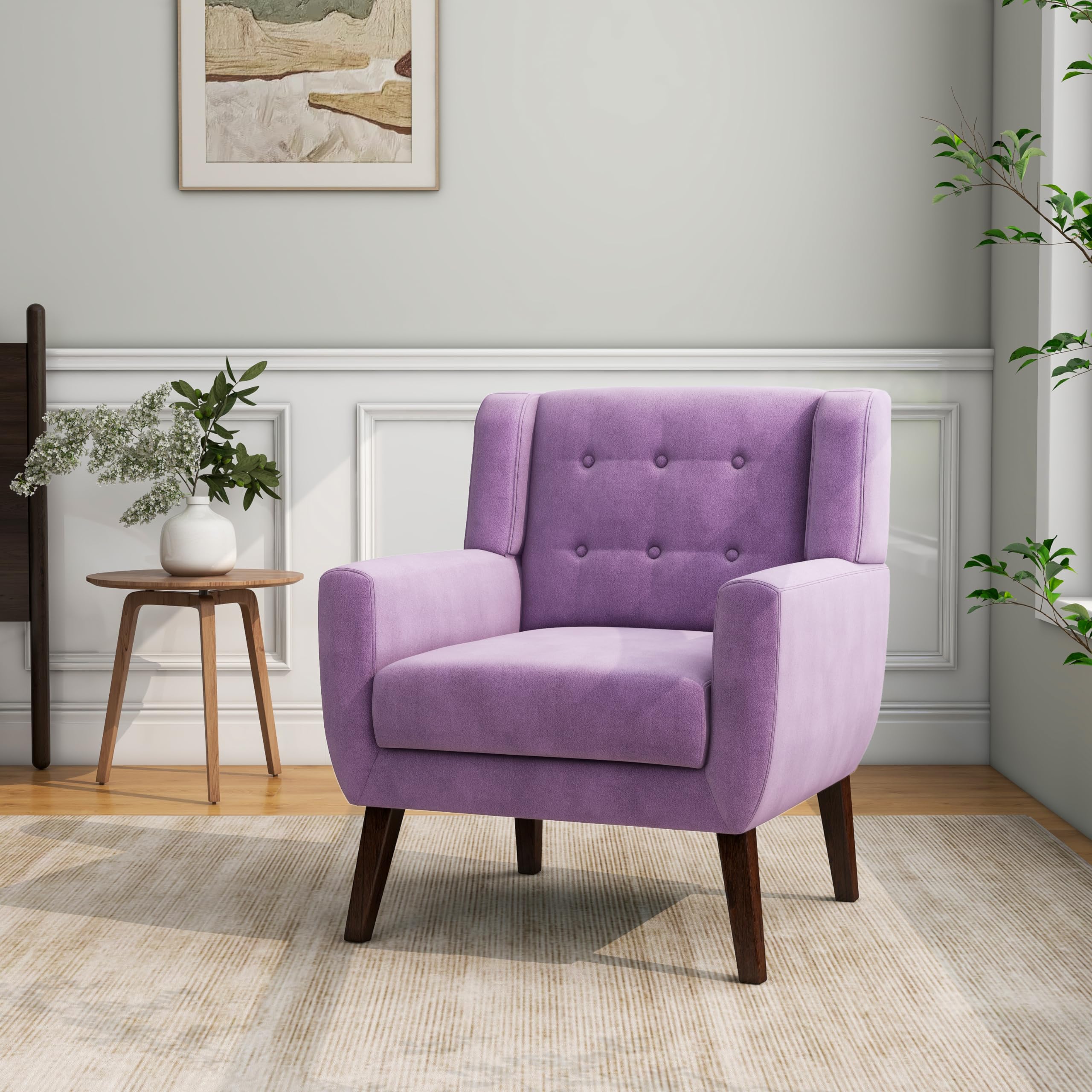 Purple 1/6アームソファ(スクエア)▪️ウィングチェア3人用 Amazon.com: DREAMSIDEA Accent Chair Set of 1, Comfy Reading