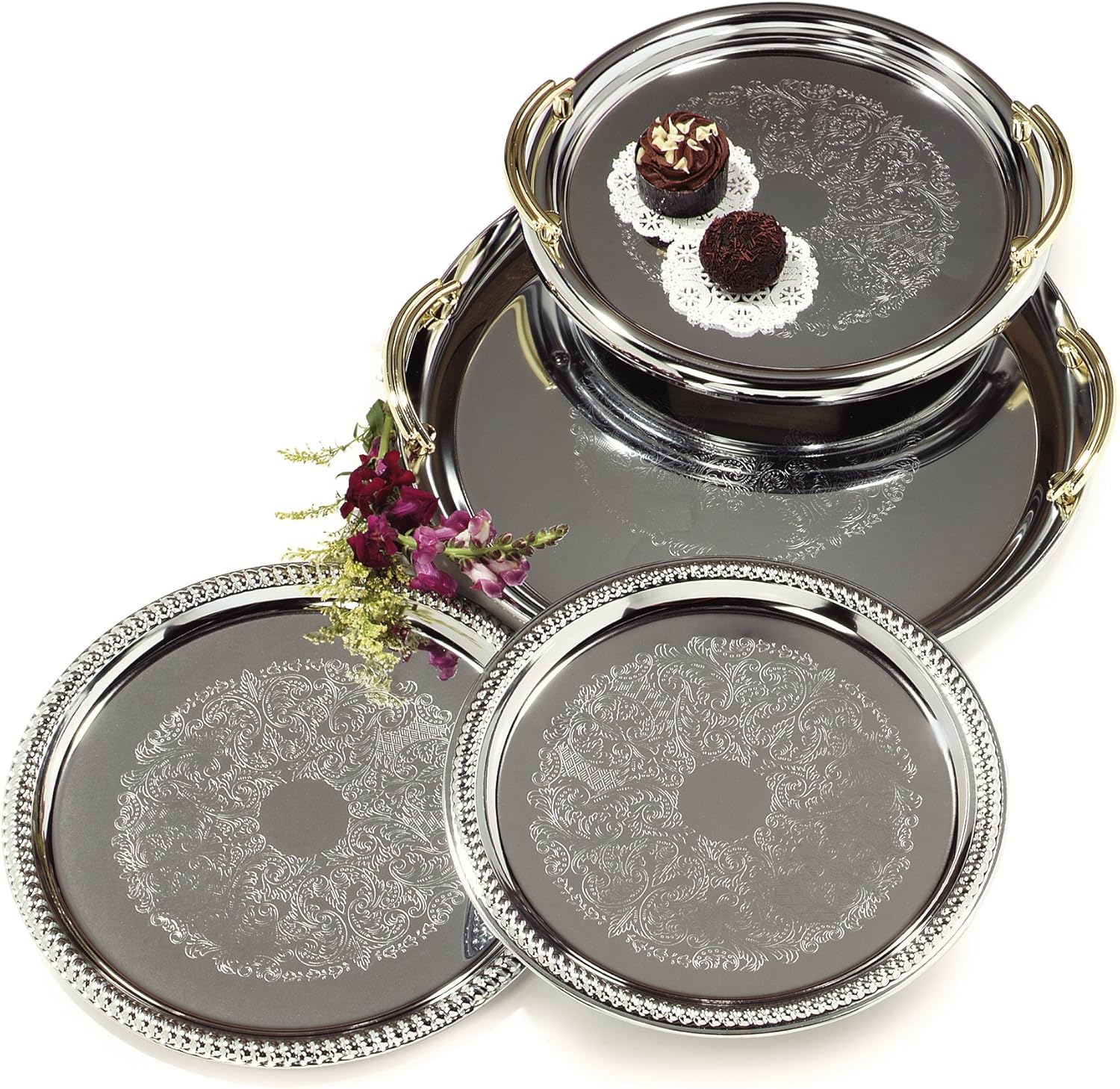 Get Cheap Price Carlisle 608907 Round Chrome Plated Serving Tray, 14 (Pack of 12) Black Friday - 60% OFF Carlisle 608907 Round Chrome Plated Serving Tray, 14 (Pack of 12)