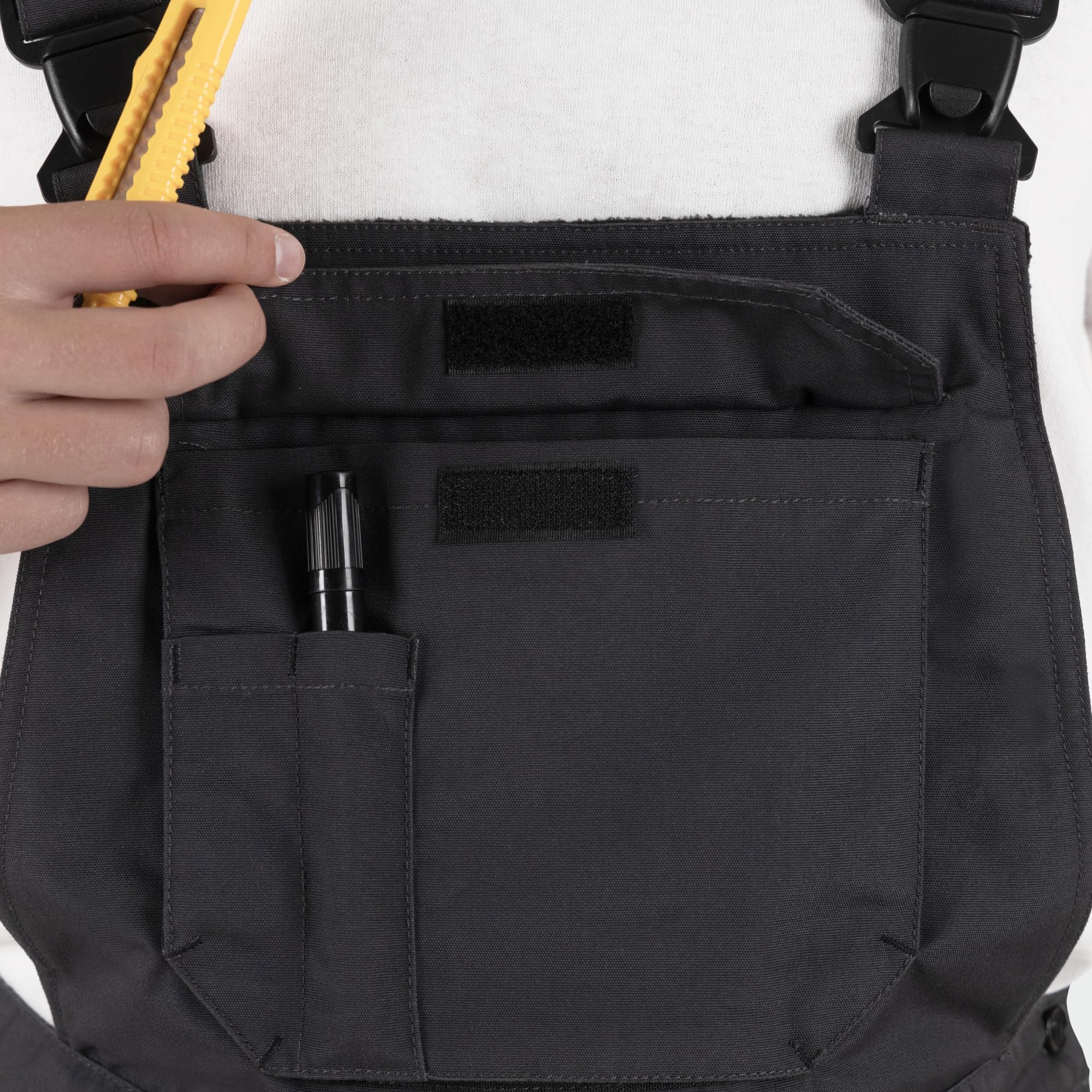 BWOLF Drift Ice - Peto de trabajo para hombre, invierno, con peto, impermeable, reflectante, con muchos bolsillos
