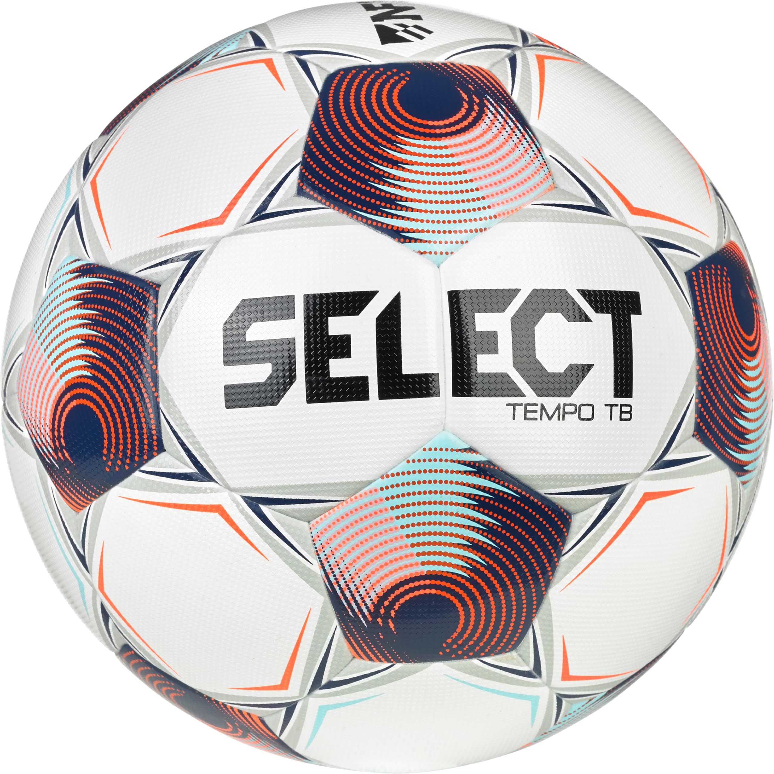SELECT Tempo TB NFHS Pallone da calcio, bianco/blu/arancione, misura 5